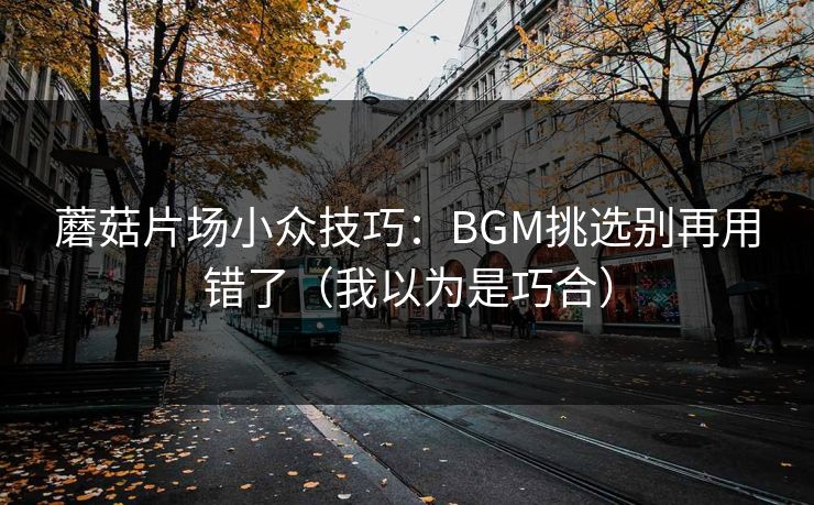蘑菇片场小众技巧：BGM挑选别再用错了（我以为是巧合）